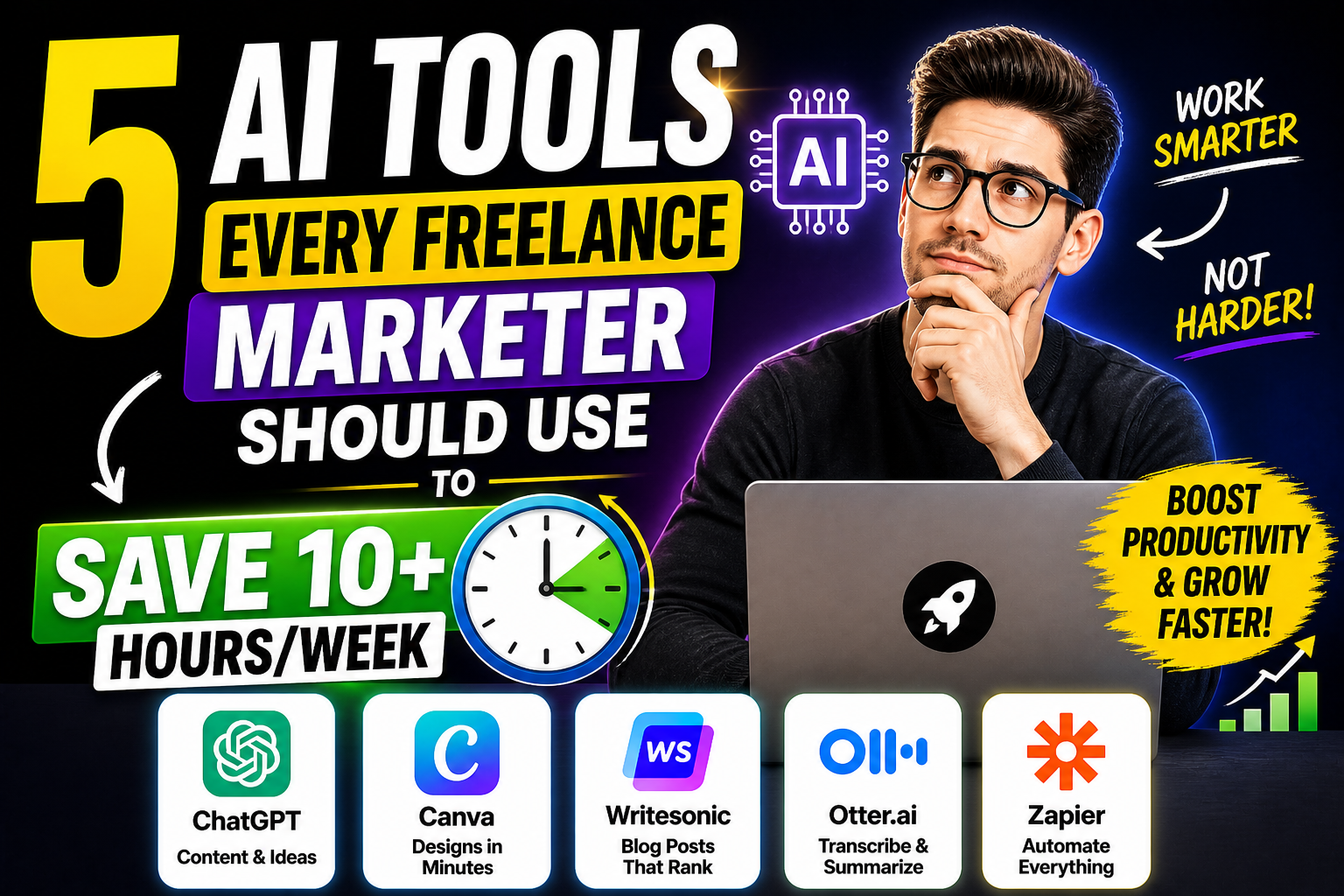 5 ai tools for Freelance marketers